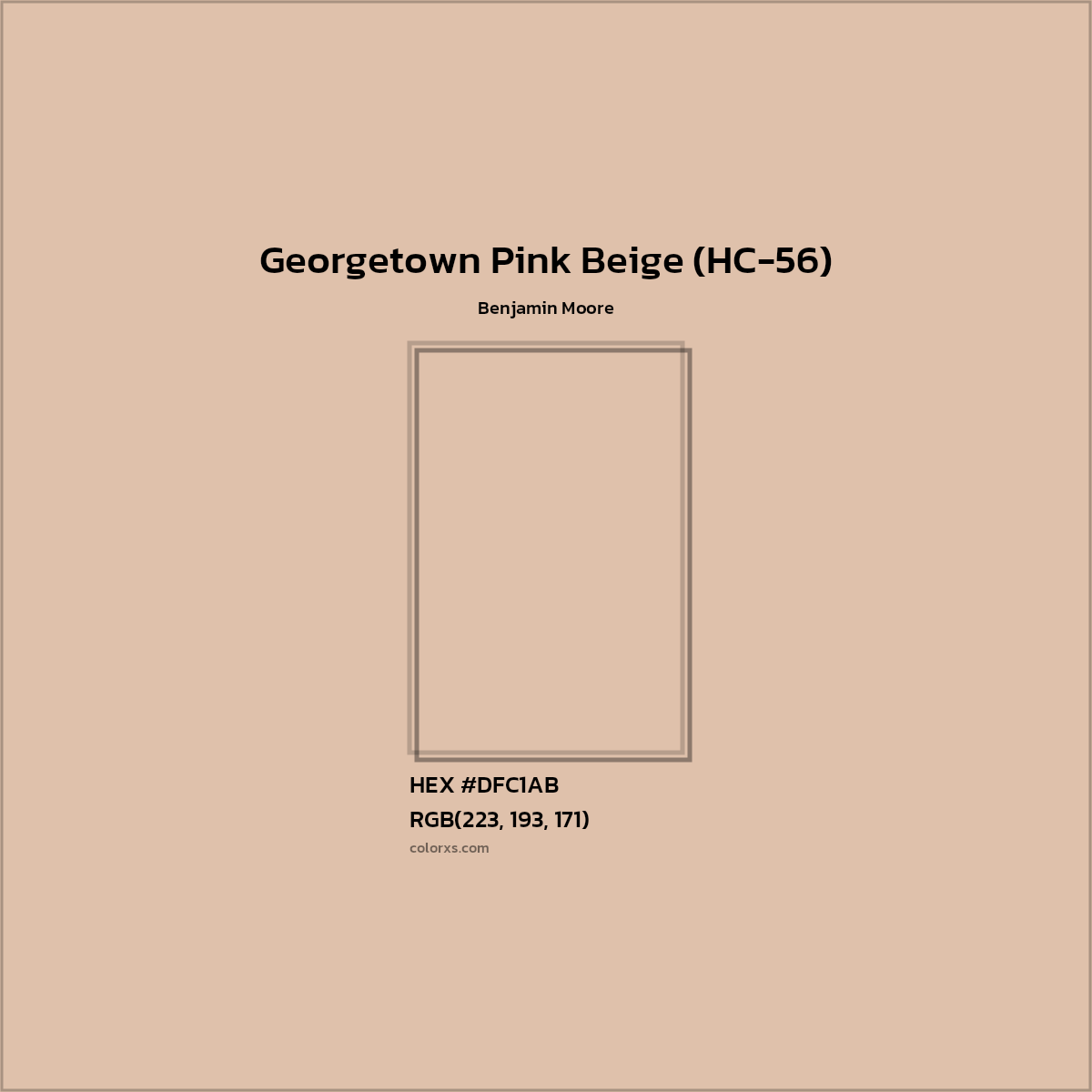 HEX #DFC1AB Georgetown Pink Beige (HC-56) Paint Benjamin Moore - Color Code