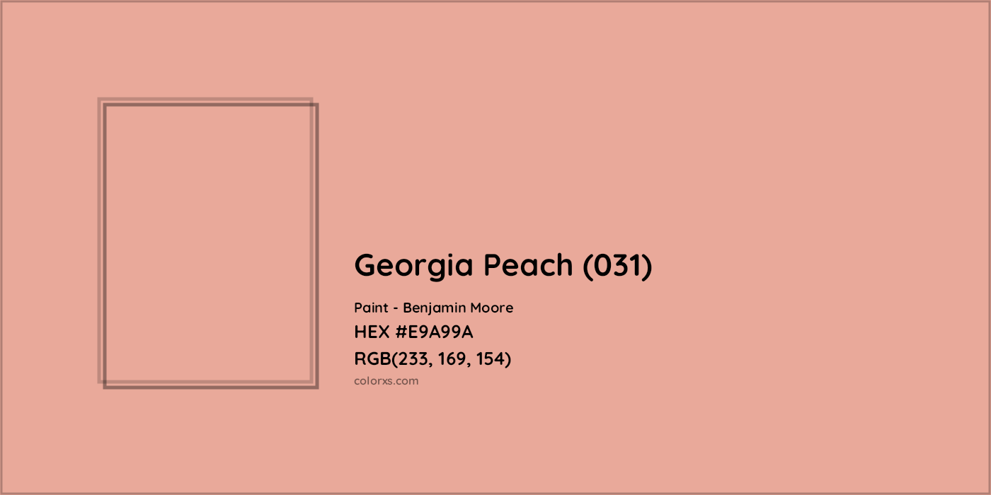 HEX #E9A99A Georgia Peach (031) Paint Benjamin Moore - Color Code