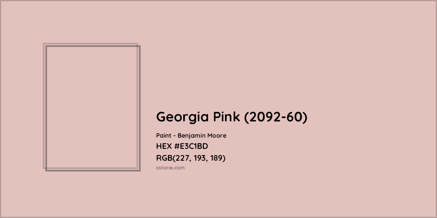 HEX #E3C1BD Georgia Pink (2092-60) Paint Benjamin Moore - Color Code