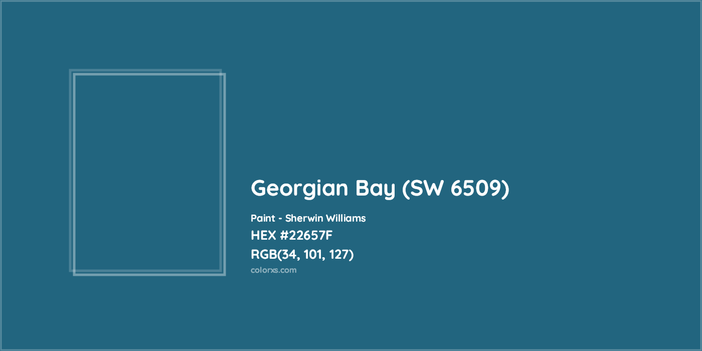 HEX #22657F Georgian Bay (SW 6509) Paint Sherwin Williams - Color Code