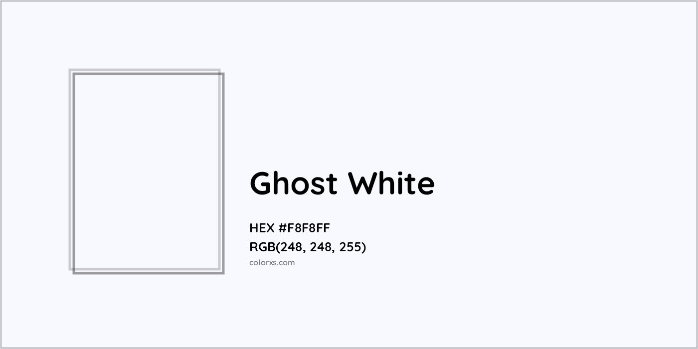 HEX #F8F8FF Ghost White Color - Color Code