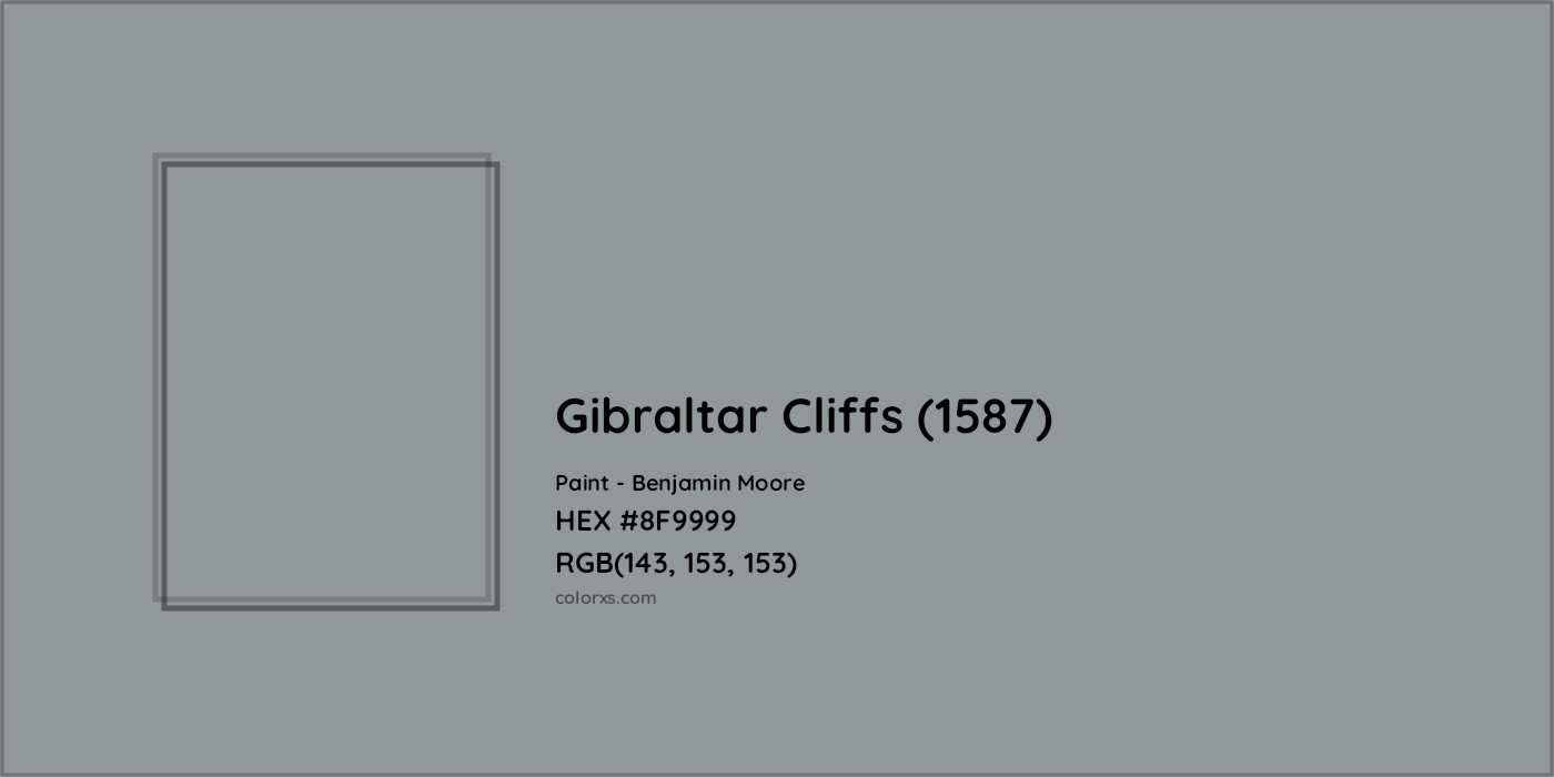 HEX #8F9999 Gibraltar Cliffs (1587) Paint Benjamin Moore - Color Code