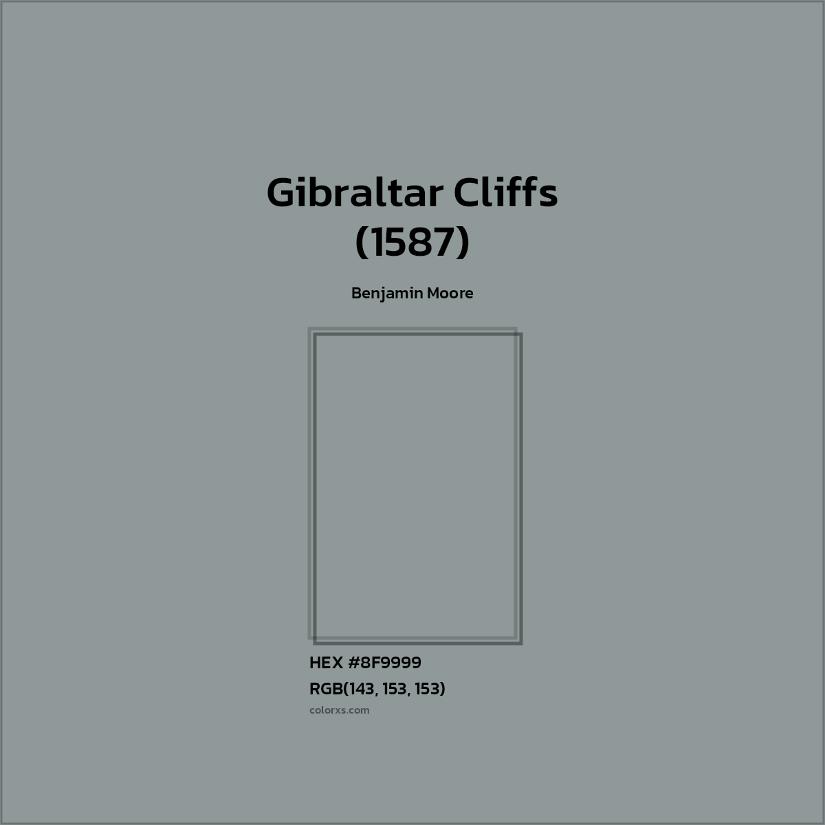 HEX #8F9999 Gibraltar Cliffs (1587) Paint Benjamin Moore - Color Code
