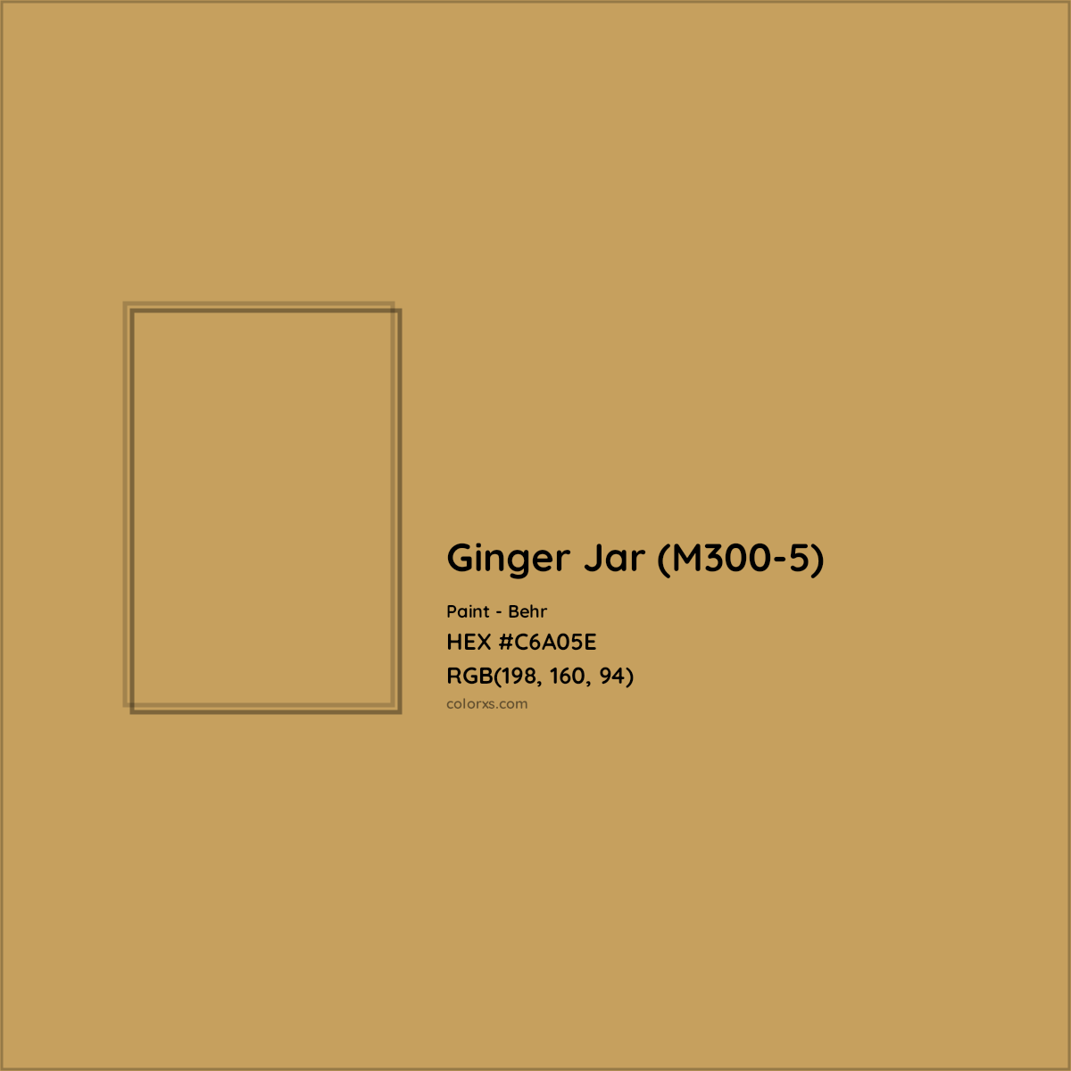 HEX #C6A05E Ginger Jar (M300-5) Paint Behr - Color Code