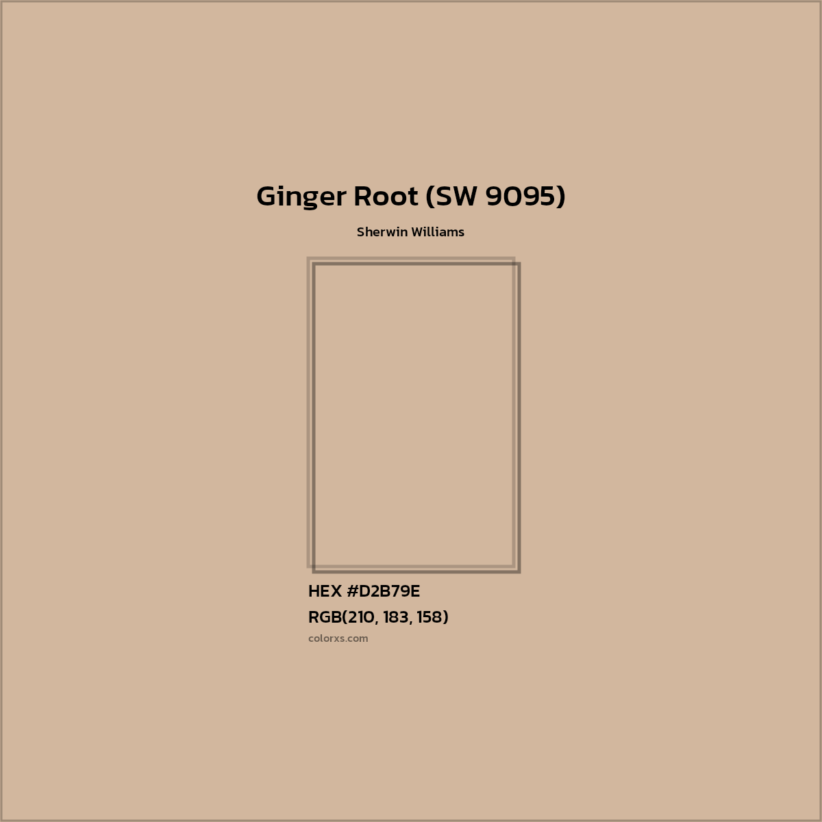 HEX #D2B79E Ginger Root (SW 9095) Paint Sherwin Williams - Color Code