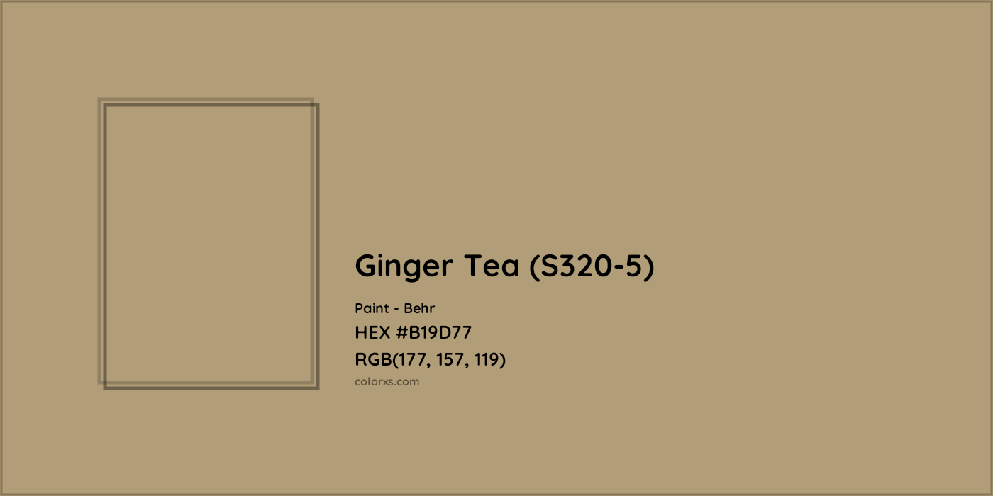 HEX #B19D77 Ginger Tea (S320-5) Paint Behr - Color Code