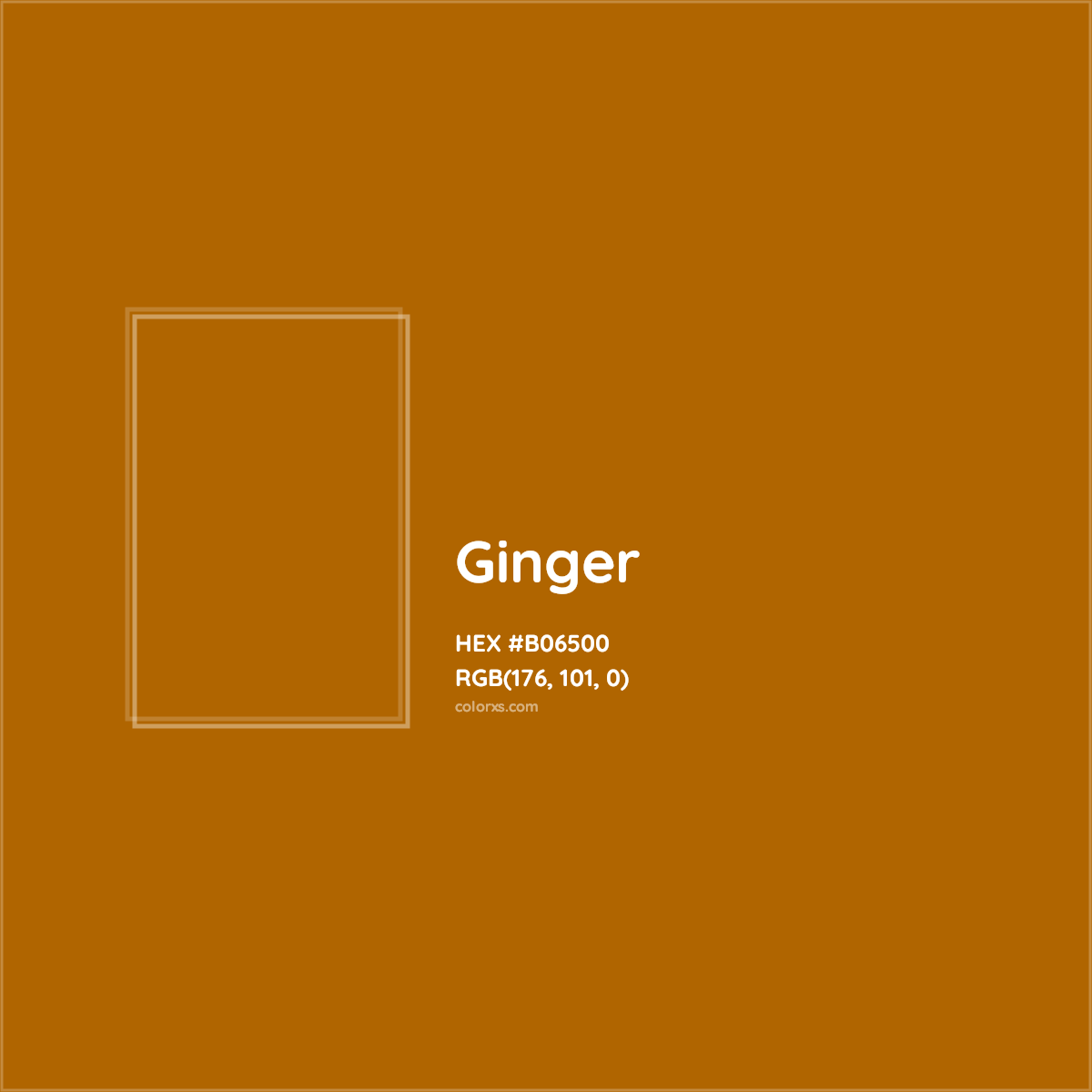 HEX #B06500 Ginger Color - Color Code