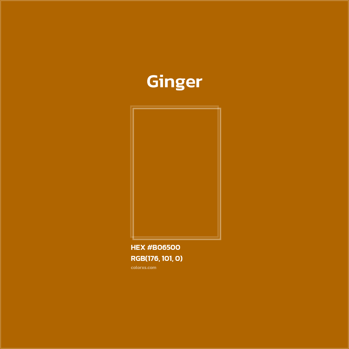 HEX #B06500 Ginger Color - Color Code