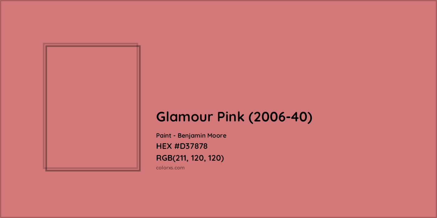 HEX #D37878 Glamour Pink (2006-40) Paint Benjamin Moore - Color Code