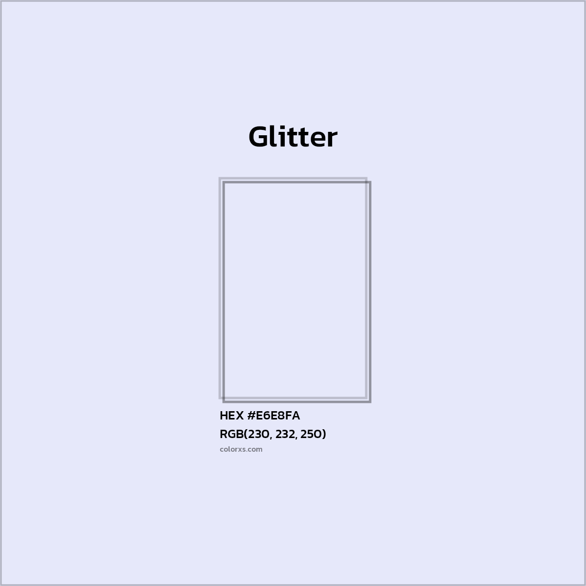 HEX #E6E8FA Glitter Other - Color Code