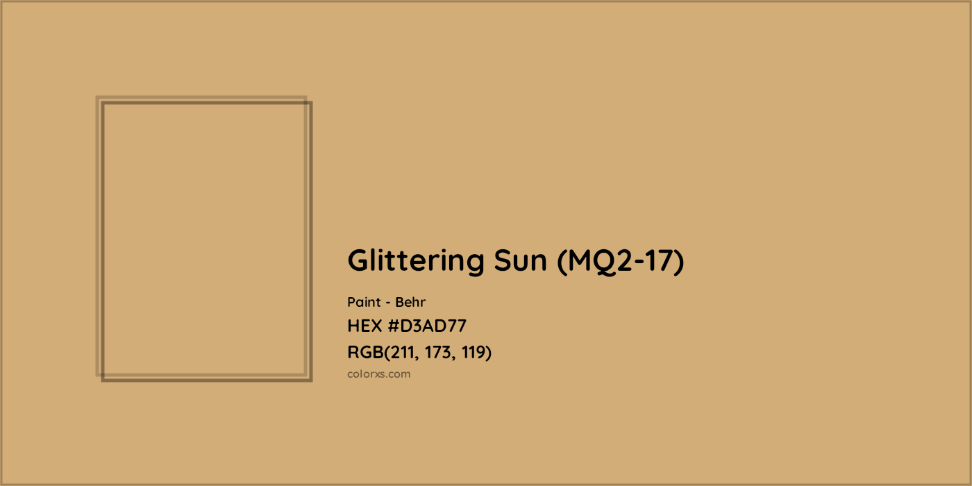 HEX #D3AD77 Glittering Sun (MQ2-17) Paint Behr - Color Code