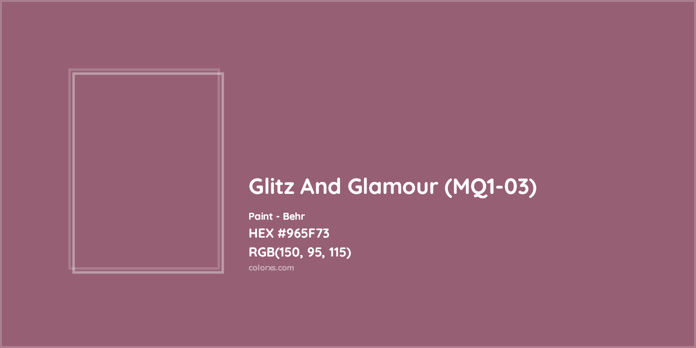 HEX #965F73 Glitz And Glamour (MQ1-03) Paint Behr - Color Code