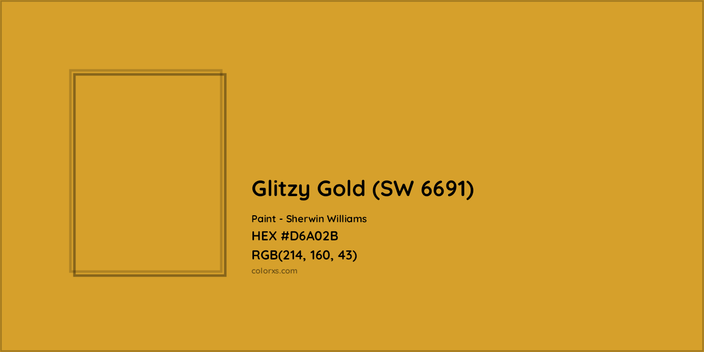 HEX #D6A02B Glitzy Gold (SW 6691) Paint Sherwin Williams - Color Code