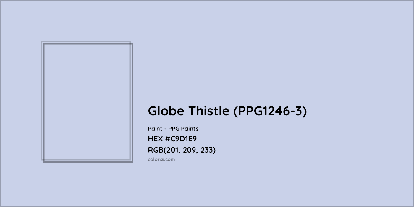 HEX #C9D1E9 Globe Thistle (PPG1246-3) Paint PPG Paints - Color Code