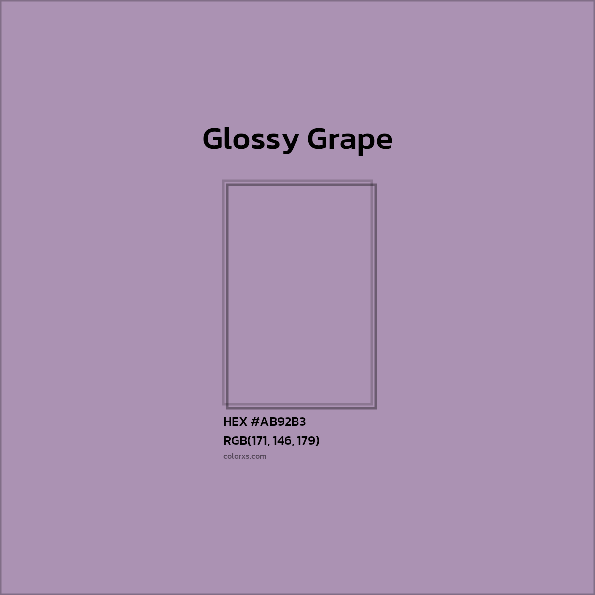 HEX #AB92B3 Glossy Grape Color - Color Code