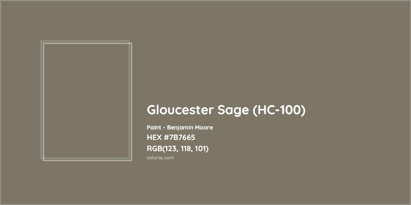 HEX #7B7665 Gloucester Sage (HC-100) Paint Benjamin Moore - Color Code
