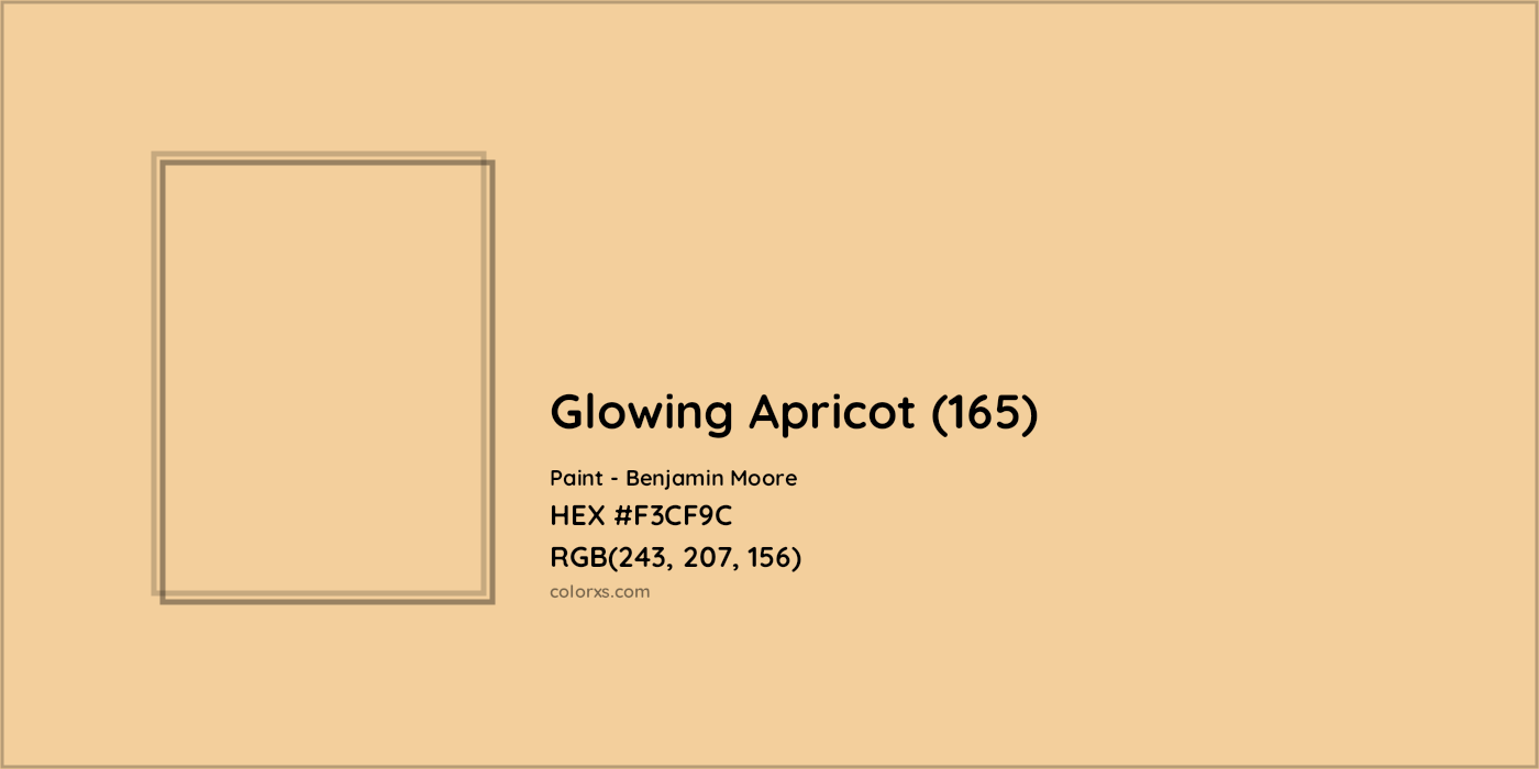 HEX #F3CF9C Glowing Apricot (165) Paint Benjamin Moore - Color Code
