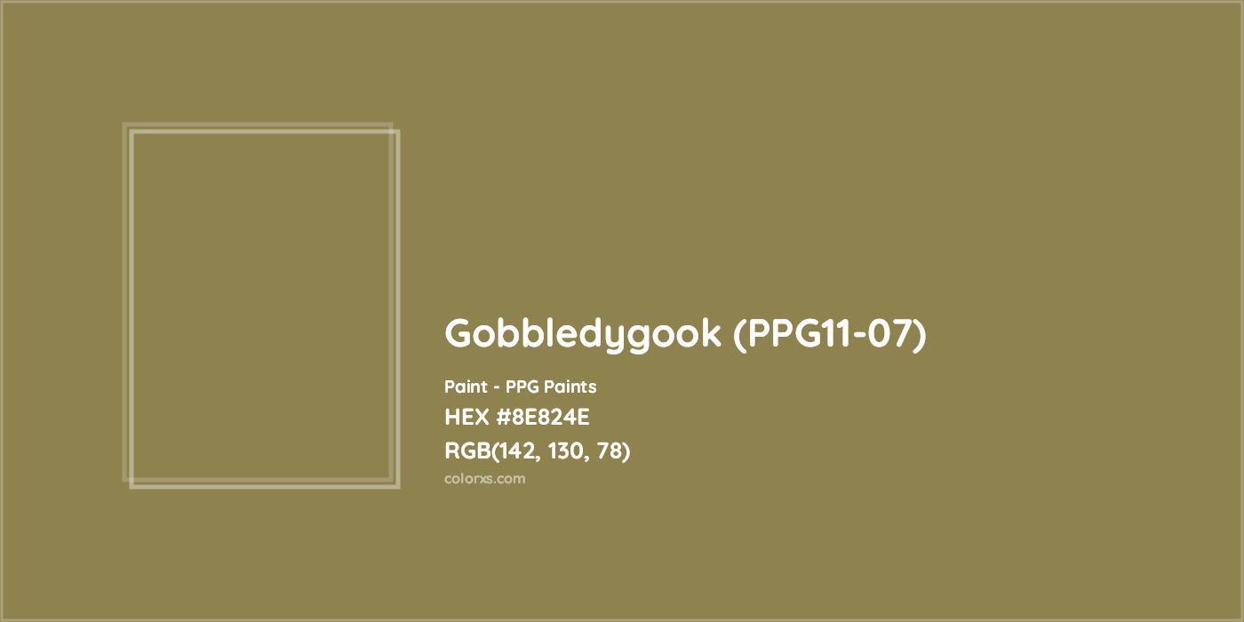 HEX #8E824E Gobbledygook (PPG11-07) Paint PPG Paints - Color Code