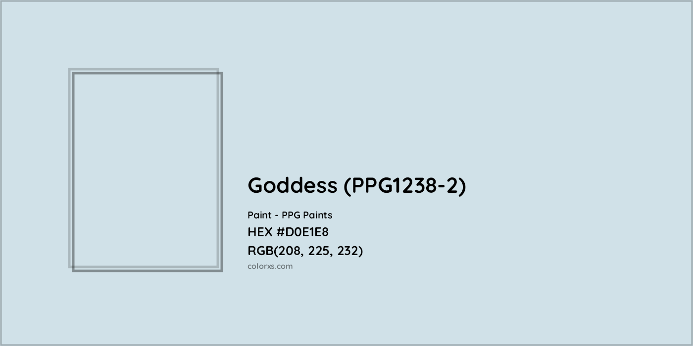 HEX #D0E1E8 Goddess (PPG1238-2) Paint PPG Paints - Color Code