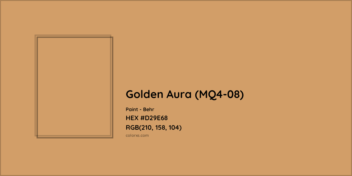 HEX #D29E68 Golden Aura (MQ4-08) Paint Behr - Color Code