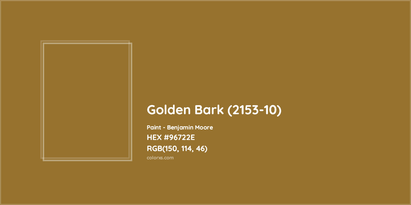HEX #96722E Golden Bark (2153-10) Paint Benjamin Moore - Color Code
