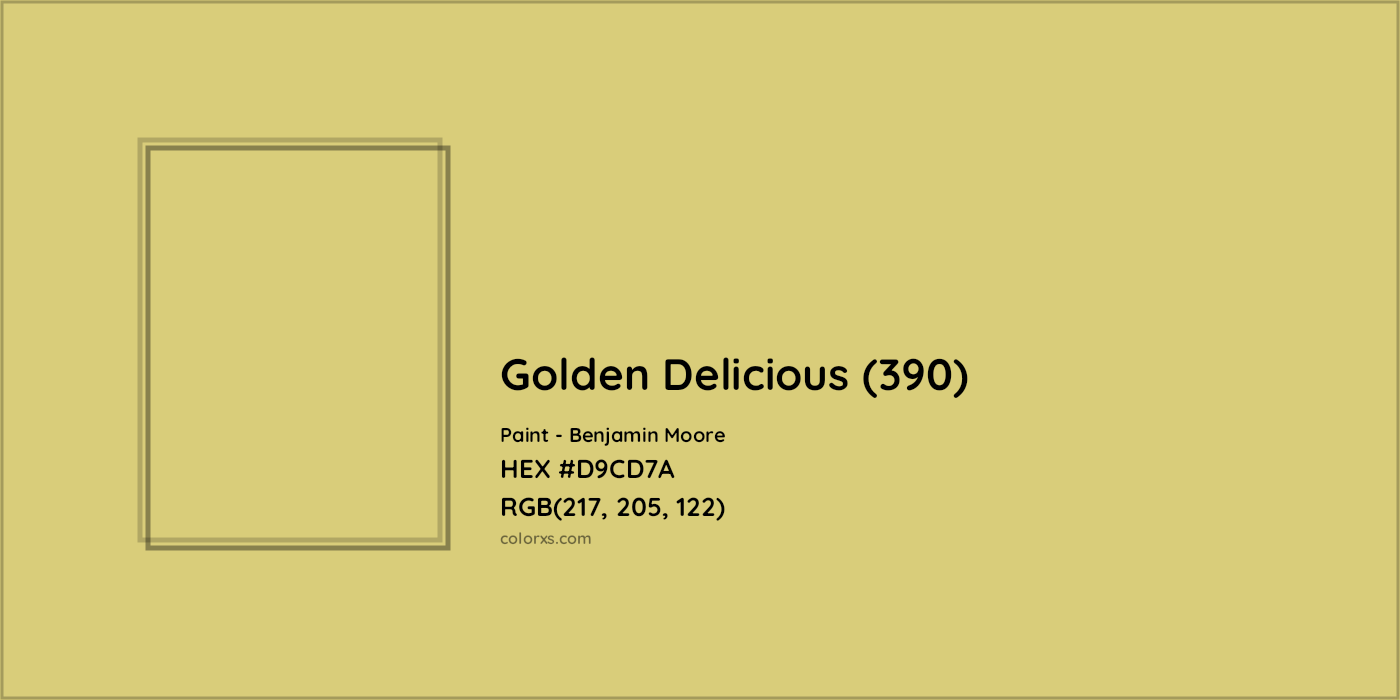HEX #D9CD7A Golden Delicious (390) Paint Benjamin Moore - Color Code