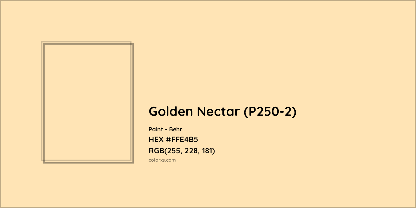 HEX #FFE4B5 Golden Nectar (P250-2) Paint Behr - Color Code