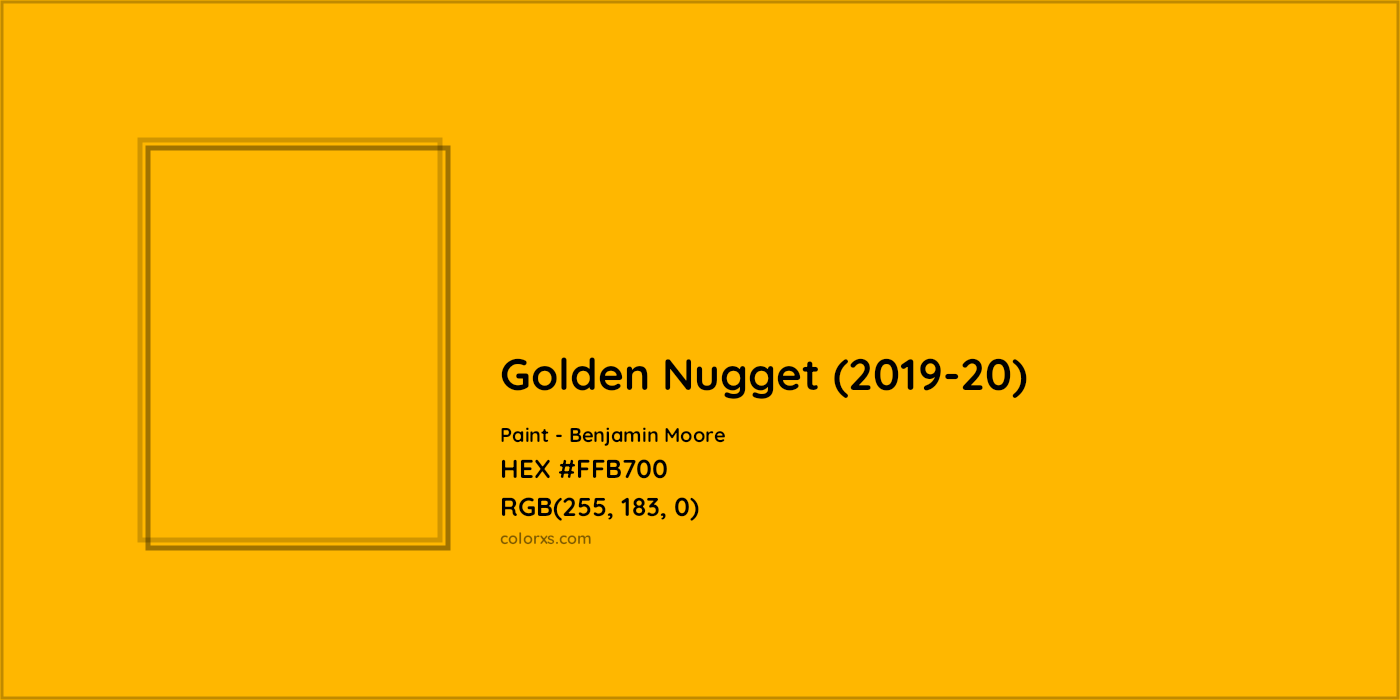 HEX #FFB700 Golden Nugget (2019-20) Paint Benjamin Moore - Color Code