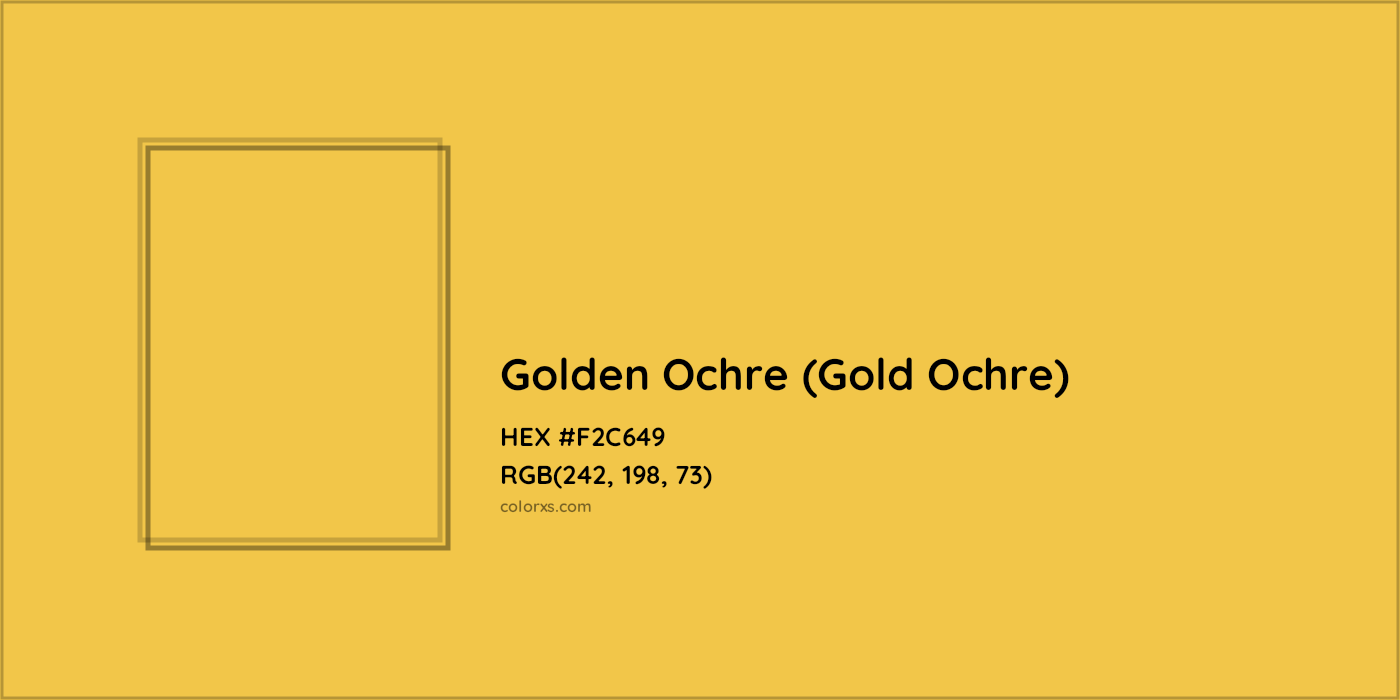HEX #F2C649 Golden Ochre (Gold Ochre) Color Crayola Crayons - Color Code