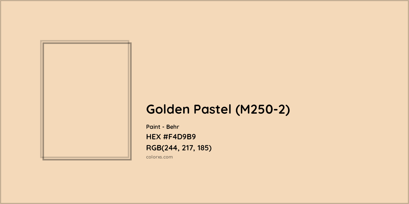 HEX #F4D9B9 Golden Pastel (M250-2) Paint Behr - Color Code