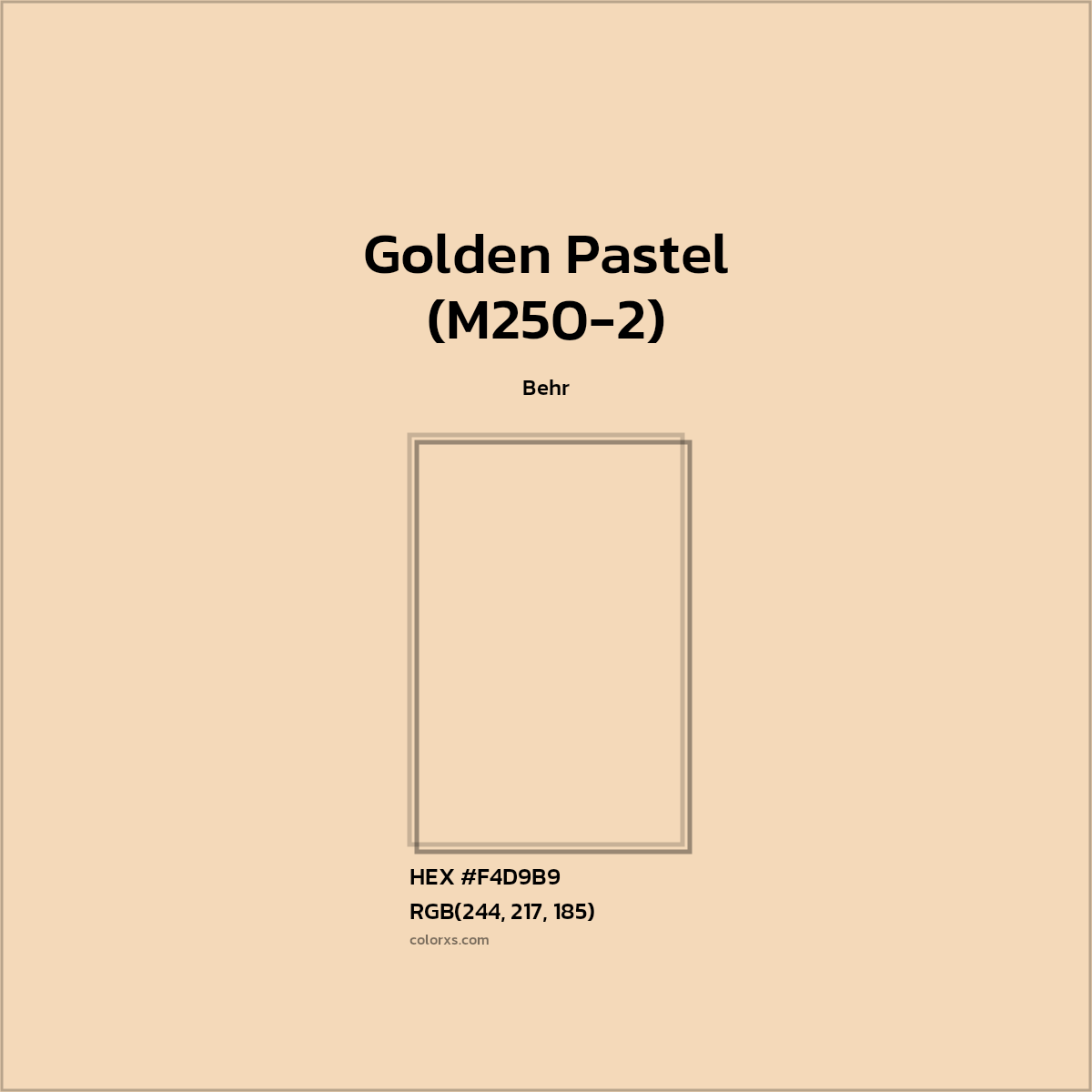 HEX #F4D9B9 Golden Pastel (M250-2) Paint Behr - Color Code