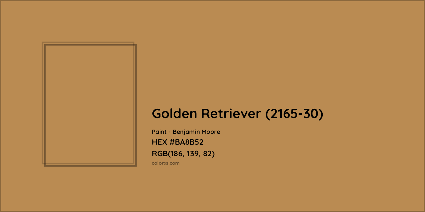 HEX #BA8B52 Golden Retriever (2165-30) Paint Benjamin Moore - Color Code
