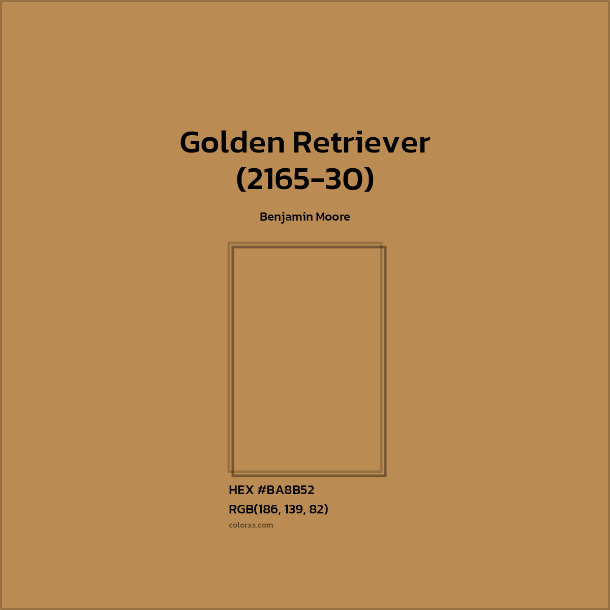 HEX #BA8B52 Golden Retriever (2165-30) Paint Benjamin Moore - Color Code