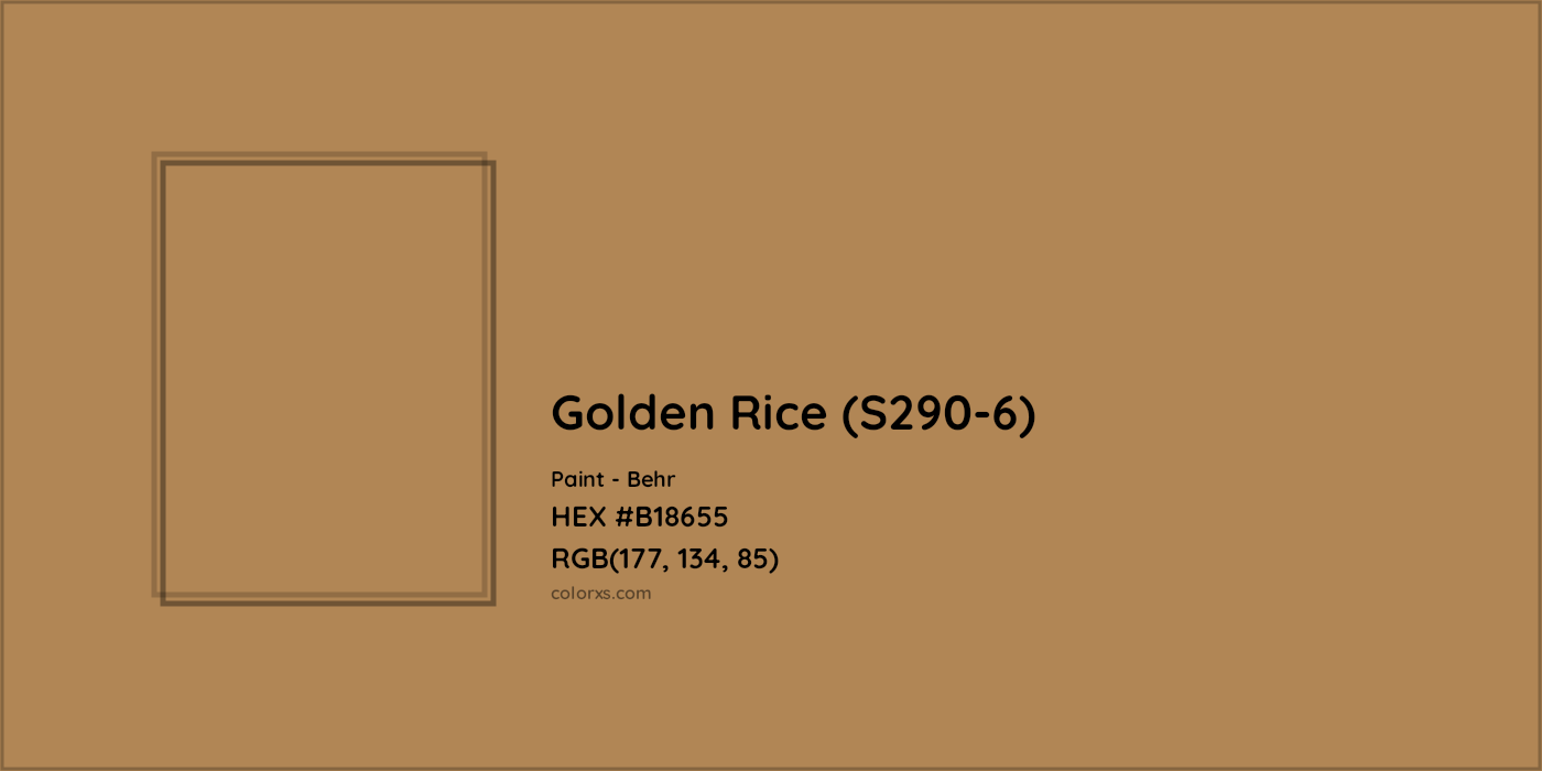 HEX #B18655 Golden Rice (S290-6) Paint Behr - Color Code
