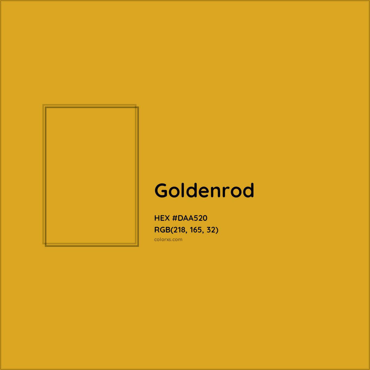 HEX #DAA520 Goldenrod Color - Color Code