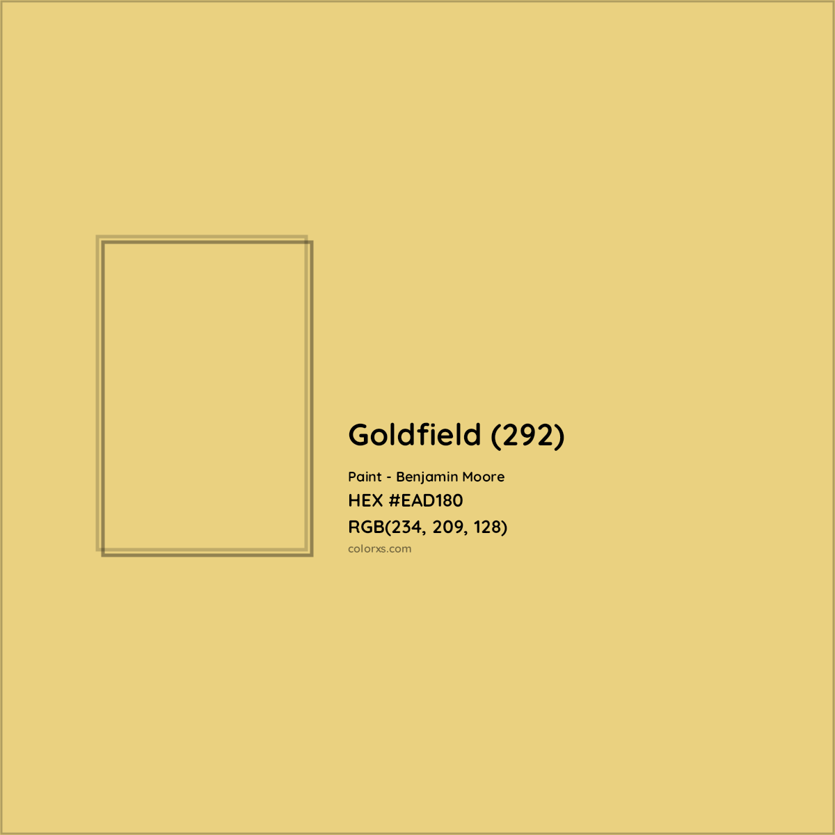 HEX #EAD180 Goldfield (292) Paint Benjamin Moore - Color Code