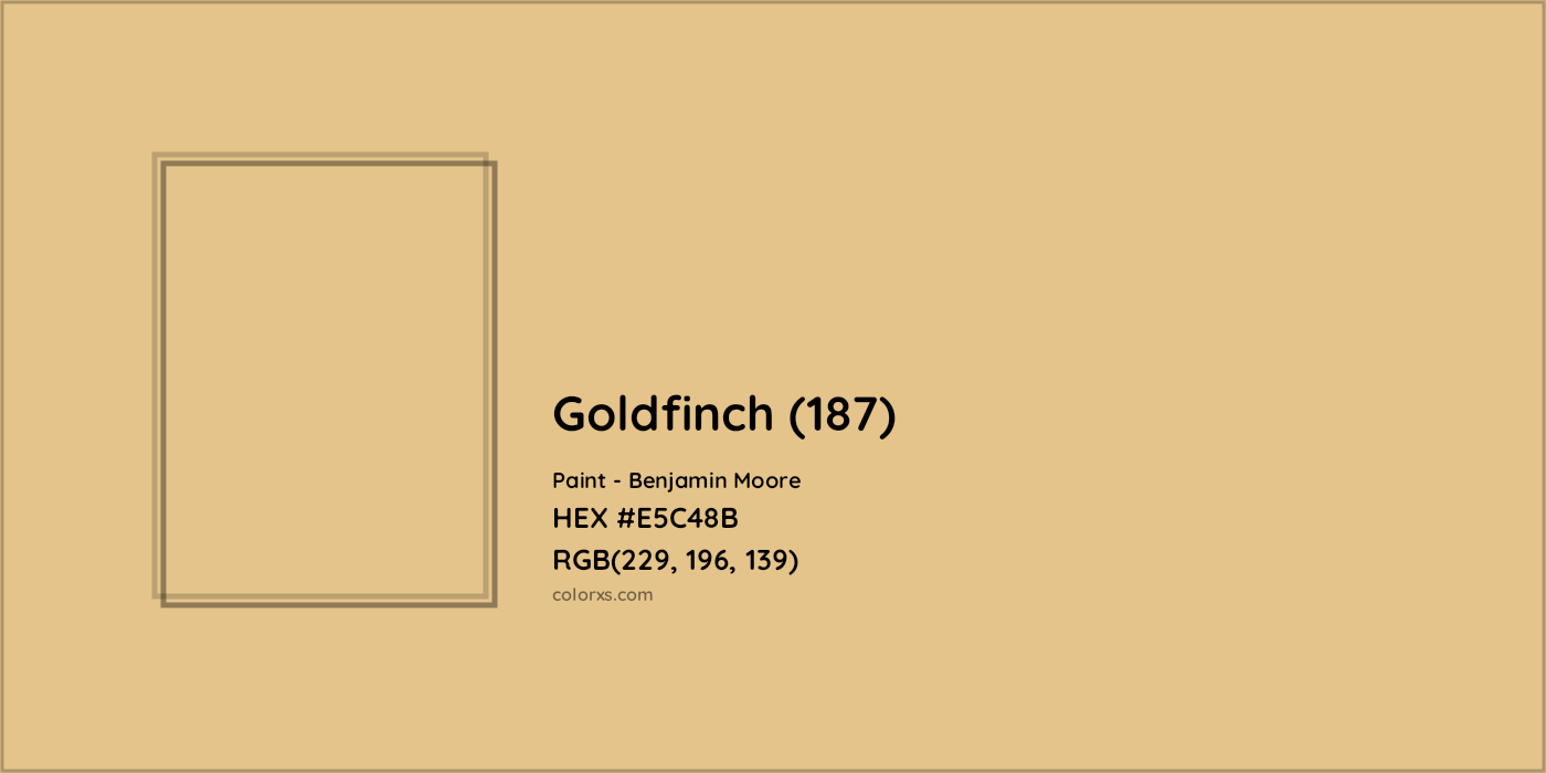 HEX #E5C48B Goldfinch (187) Paint Benjamin Moore - Color Code