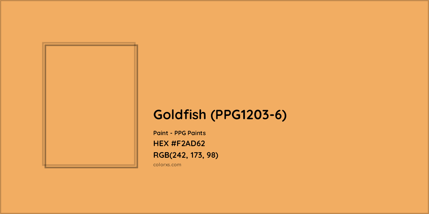HEX #F2AD62 Goldfish (PPG1203-6) Paint PPG Paints - Color Code