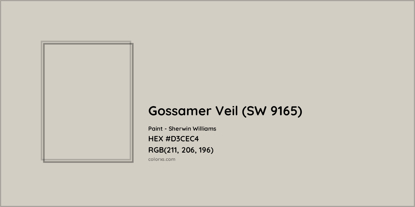 HEX #D3CEC4 Gossamer Veil (SW 9165) Paint Sherwin Williams - Color Code
