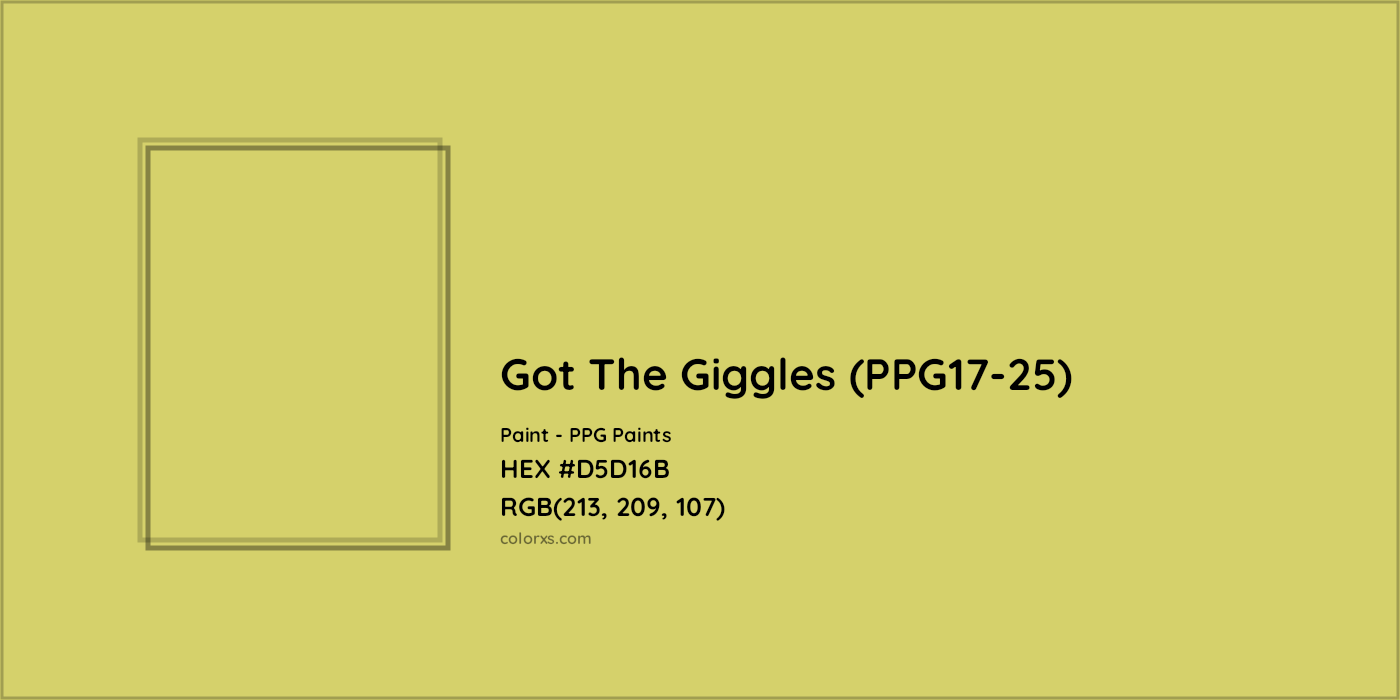HEX #D5D16B Got The Giggles (PPG17-25) Paint PPG Paints - Color Code