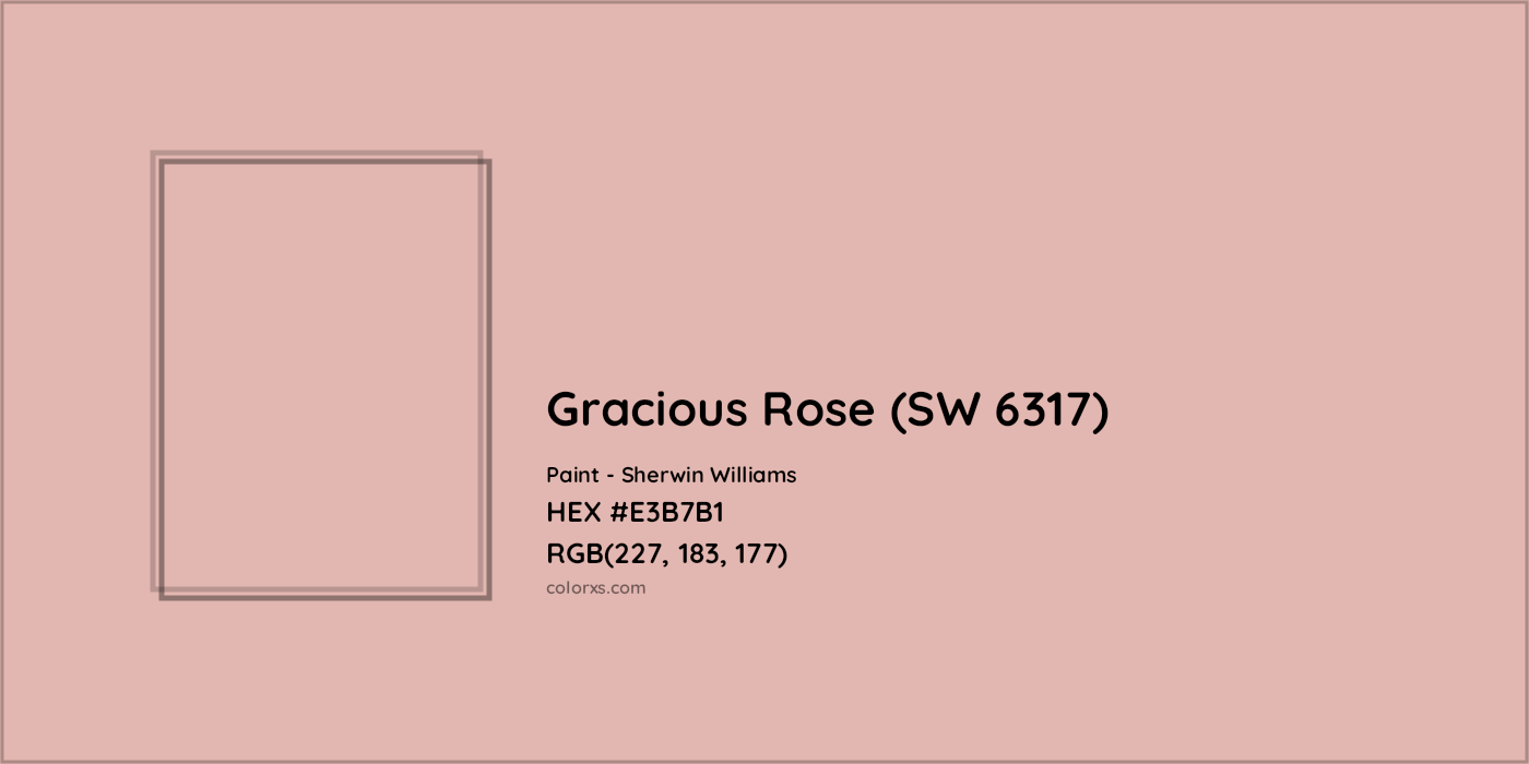 HEX #E3B7B1 Gracious Rose (SW 6317) Paint Sherwin Williams - Color Code
