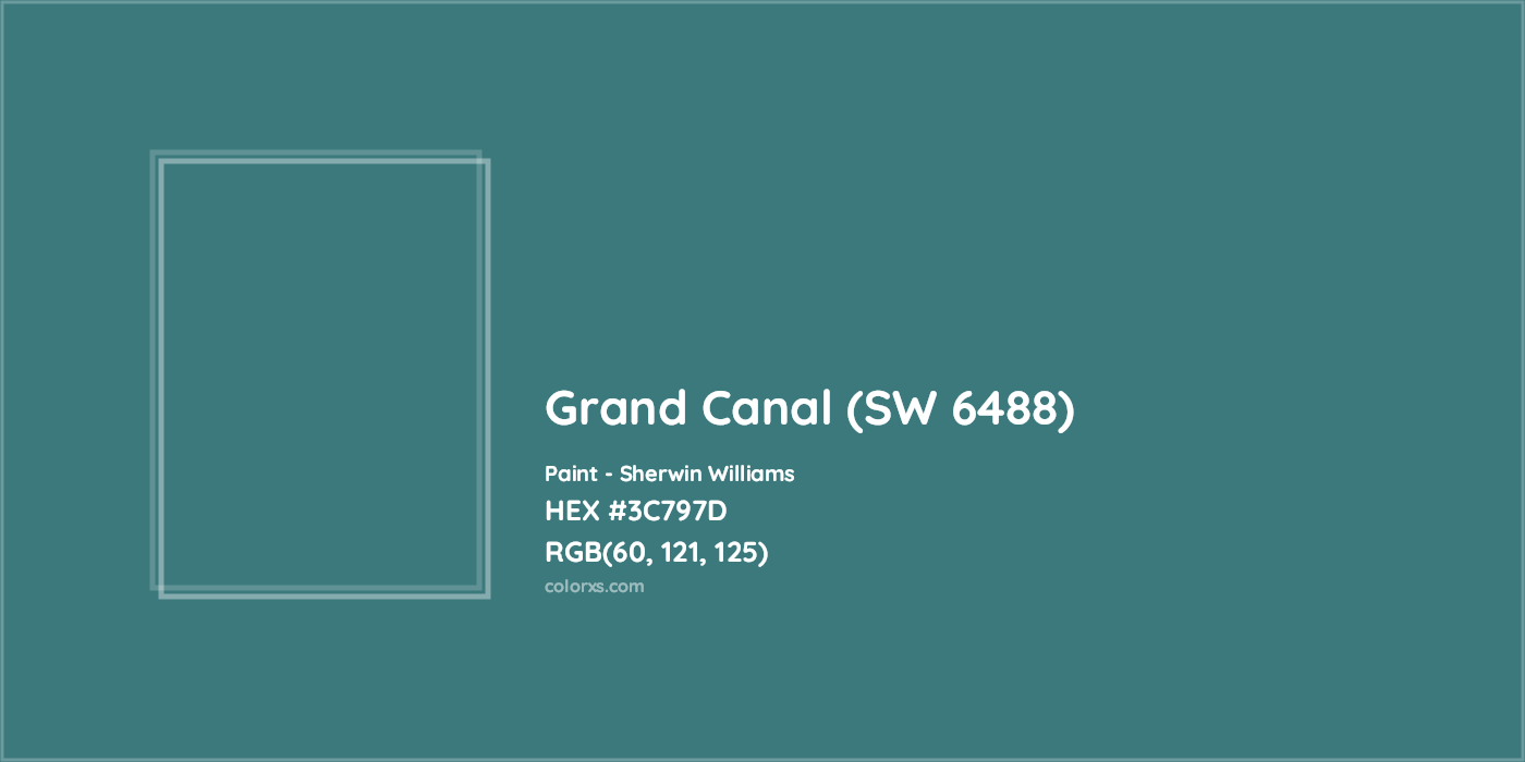 HEX #3C797D Grand Canal (SW 6488) Paint Sherwin Williams - Color Code