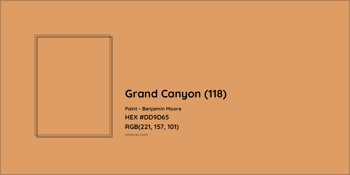 HEX #DD9D65 Grand Canyon (118) Paint Benjamin Moore - Color Code
