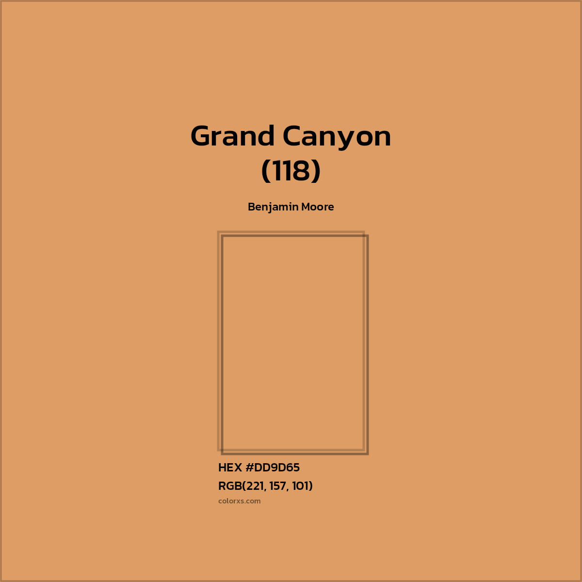 HEX #DD9D65 Grand Canyon (118) Paint Benjamin Moore - Color Code
