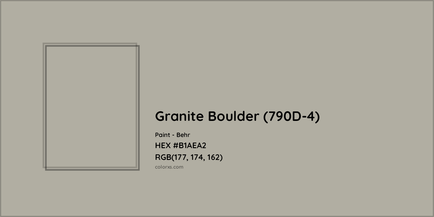 HEX #B1AEA2 Granite Boulder (790D-4) Paint Behr - Color Code