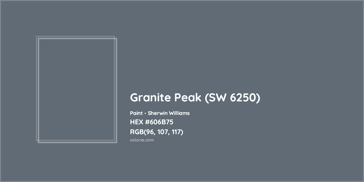 HEX #606B75 Granite Peak (SW 6250) Paint Sherwin Williams - Color Code