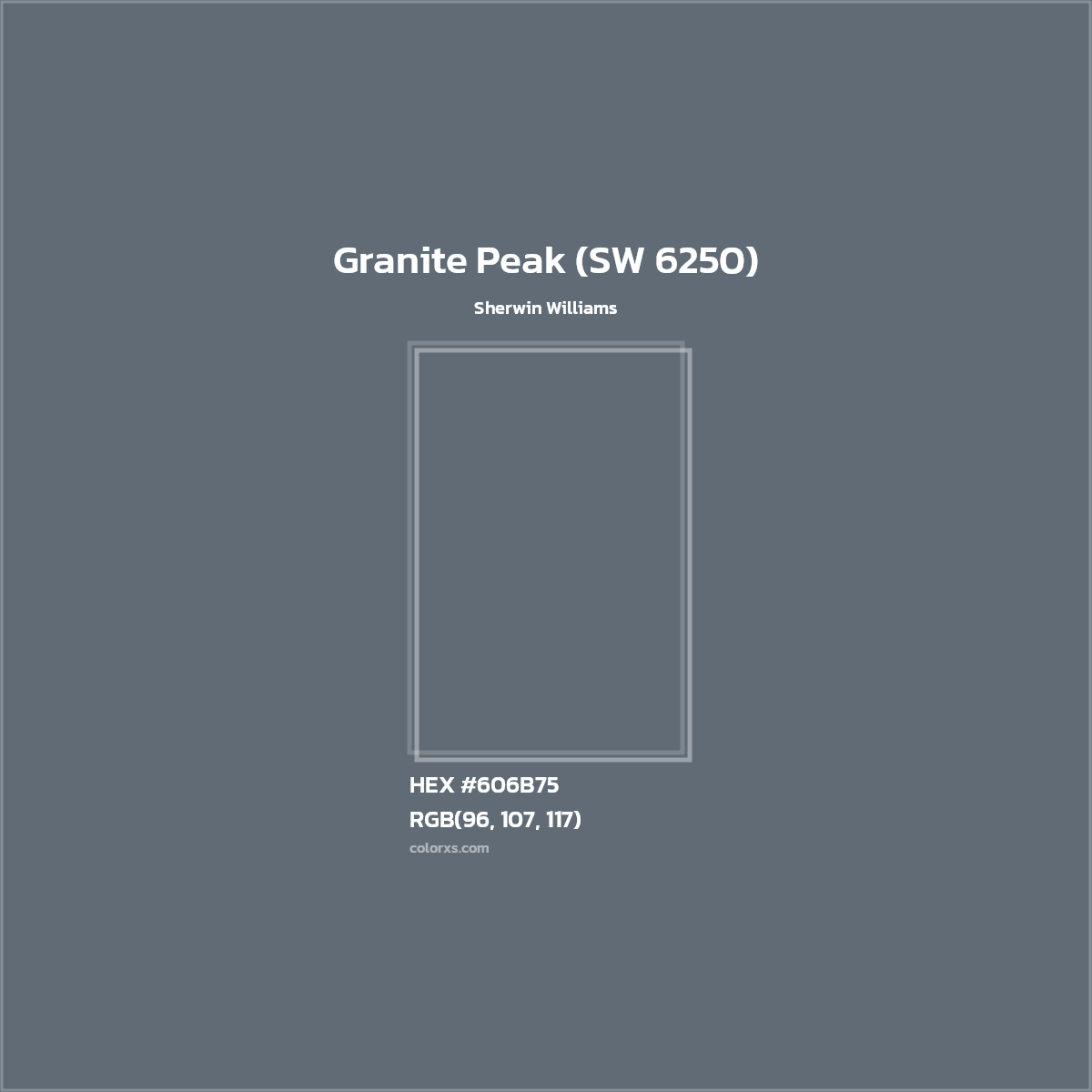 HEX #606B75 Granite Peak (SW 6250) Paint Sherwin Williams - Color Code