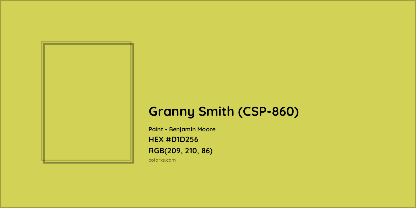 HEX #D1D256 Granny Smith (CSP-860) Paint Benjamin Moore - Color Code