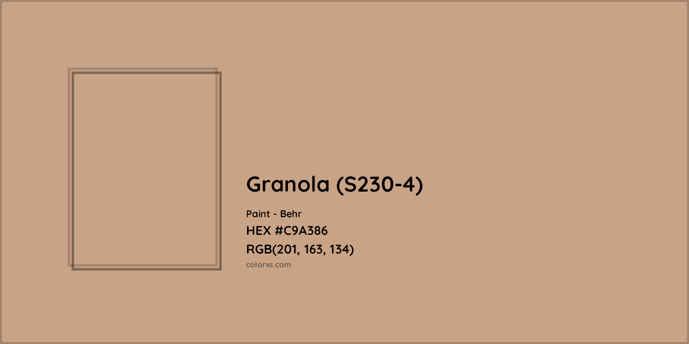 HEX #C9A386 Granola (S230-4) Paint Behr - Color Code