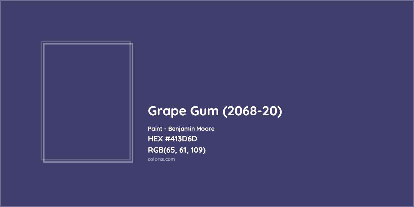 HEX #413D6D Grape Gum (2068-20) Paint Benjamin Moore - Color Code